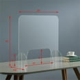 thumbnail image 2 of 26" Desktop Square Protective Shield Divider Clear Plexiglass, 2 of 5