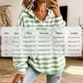 thumbnail image 3 of Raeneomay Women's Striped Hoodie - Drawstring Long Sleeve Pullover Top, 3 of 6