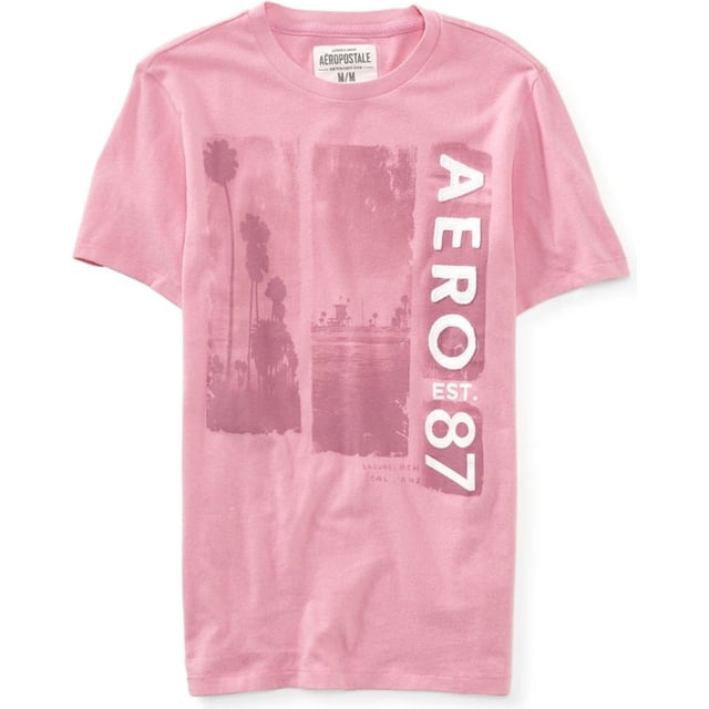 Camiseta gráfica Aeropostale para Hombre Laguna Bch Rosa Grande
