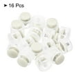 thumbnail image 3 of Uxcell 0.6" Dia Cord Locks Round Double Hole Stopper Cord Fastener Light Yellow 16 Pack, 3 of 5