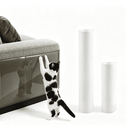 78.7 Trimmable Self-Adhesive Felt Cat Scratcher Mat Furniture Protector for Couch Wall & Cat Tree Sisal Alternative DIY Replacement Pad 2 Pack Transparent