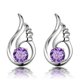 thumbnail image 2 of Pendientes de ala de ángel Nicho femenino Corazón de niña fresca Pendientes de diamantes púrpura Moda Mini Pendientes de alas pequeñas Púrpura ZefeiWu 9024715101440, 2 of 3
