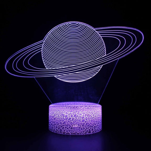 Partheme 3D LED Night Light, Anime Night Light Table Lamp USB Powered 7 Colors LED Lights with Touch Switch Gifts Bedroom Decoration, A