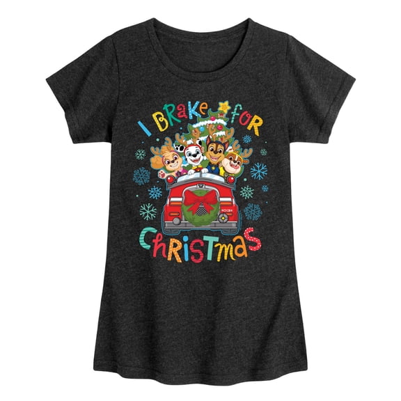 Paw Patrol - I Brake For Christmas Fitted Short Sleeve Graphic T-Shirt