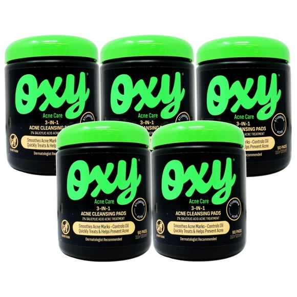 Almohadillas limpiadoras Oxy Acne Care 3 en 1 con 2% de ácido salicílico x450