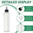 thumbnail image 4 of 8 Pack 8oz Large Transparent Plastic Dispensing Bottle with Twist Cap and Graduated Measurement for Liquids Inks Oils Arts and Crafts DIY DIY, 4 of 9