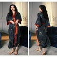 thumbnail image 2 of Kimono Robes for Women Long Satin Robe Floral Silk Robes Kimonos Bathrobe Dressing Gown  One Size, 2 of 2