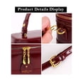 thumbnail image 4 of Deago Women's Small Square Box Crossbody Bag Mini Top Handle Tote Shoulder Bag Pouch PU Leather Satchel Purse Handbag with Adjustable Shoulder Strap (Red), 4 of 8