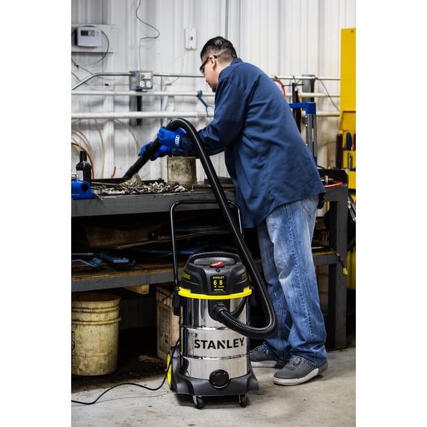 Stanley 8gal Stainless Steel Wet Dry Vac with Hose Accessories