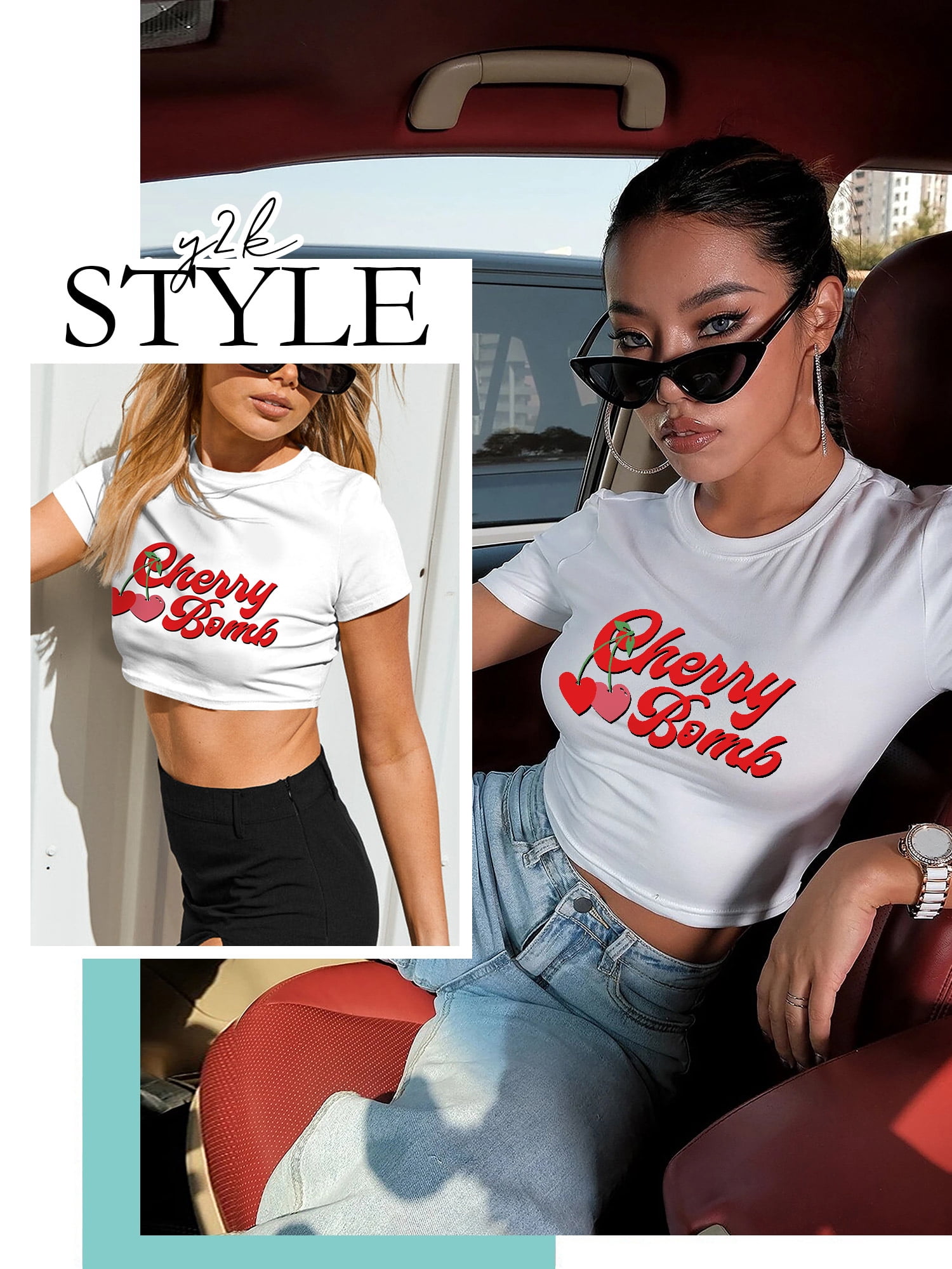 cyclas tops♡ ZX Womens Short Sleeve Graphic Crop Tops Vintage Jamaica | Ubuy