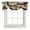Khaki Gray Blue Light Brown, variant on Tie Up Valances for Windows, Abstract Boho Adjustable Valance Curtains Window Treatment for Living Room/Bedroom Windows, Vintage Black Brown Geometric Rod Pocket Kitchen Curtains & Drapes 60x18 Inch