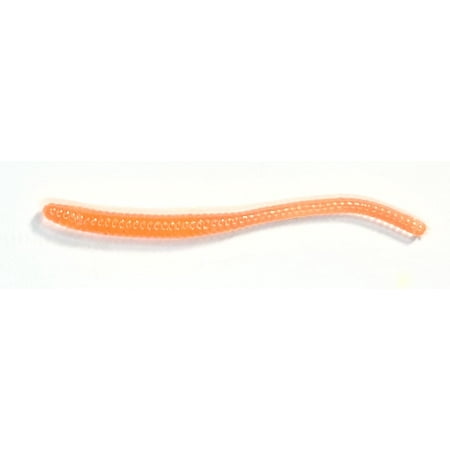 Appalachian Baits Mountin Wormz Blaze Orange 2 1/4 Soft Sinking Fishing Bait Worms Scented 15 count