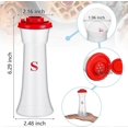 thumbnail image 3 of 2025 Latest Model Set of 2 Plastic Salt and Pepper Shakers with Lids Large Moisture Proof Salt, 3 of 5