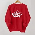 thumbnail image 2 of Penkiiy Chandails en Molleton de la Saint-Valentin pour Femmes - Mignon Chandail en Molleton de la Saint-Valentin Décontracté Cœur Pull Grahic TP Rouge, 2 of 8