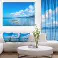 thumbnail image 1 of Rocks in a Blue Panoramic Sea Bay - Extra Large Seashore Canvas Art, 1 of 3