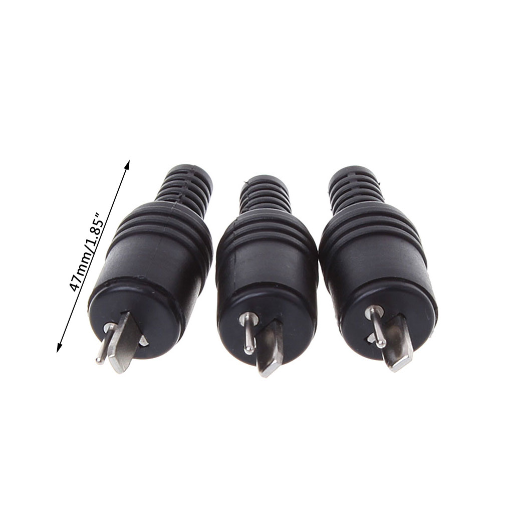 10 Pcs 2 Pin DIN Speaker Plug 2-Pin Plug Hifi Loudspeaker Cable Solder Connector - image 3 of 6
