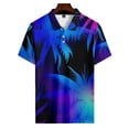 thumbnail image 4 of Yiaimeir Men's Summer Hawaii Printed Golf T-Shirt Botton Short Sleeve Top Men's Casual Fashion T-Shirt Streetwear,Size M-3XL, 4 of 5