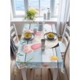thumbnail image 3 of Easter Rectangle Tablecloth, Spring Bunny Feet Flowers Eggs Blue Wooden Grain Waterproof & StainResistant Tablecloth, Washable Oil-proof Table Cover for Dining/Party/Wedding/Camping/Buffet 52x70 In, 3 of 9