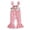 Pink, variant on Krdevn Girls Romper Jumpsuit Floral Print Knit Short Sleeve Baby Toddler Play Outfit Casual Summer Wear,3-4 Years