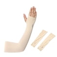 thumbnail image 4 of Outdoor Summer Ice Silk Sunscreen Riding Driving Arm Sleeve Cover Pink, 4 of 8