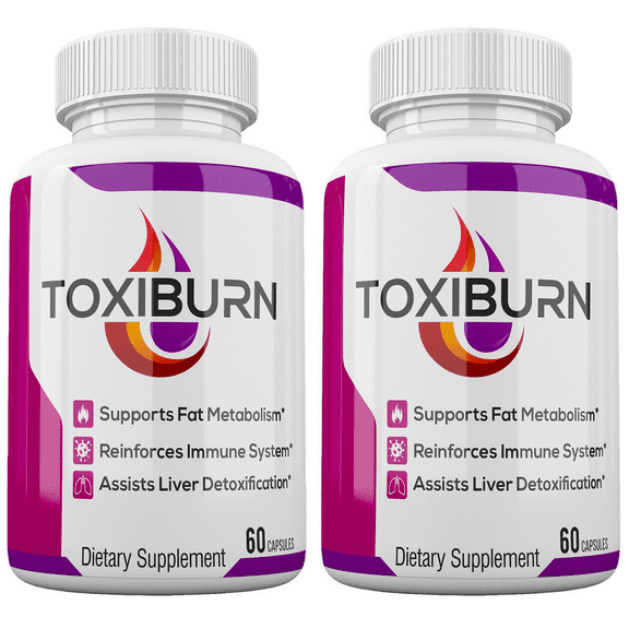 Toxiburn - Pills for Weight Loss - Energy Boosting Dietary Supplements for Weight Management and Metabolism - Advanced Ketogenic Ketones - 120 Capsules (2 Pack)