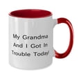 thumbnail image 2 of Inappropriate Grandma Two Tone 11oz Mug, My Grandma And I!, Gifts For Grandmother, Present From Granddaughter, Cup For Grandma, Grandma cup gift ideas, Gifts for grandma who loves coffee, Cute grandma, 2 of 2