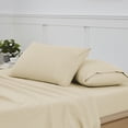 thumbnail image 6 of Pillowcases 2 Pack Standard/Queen Embroidered Super Soft Brushed Microfiber Solid - Beige, 6 of 8