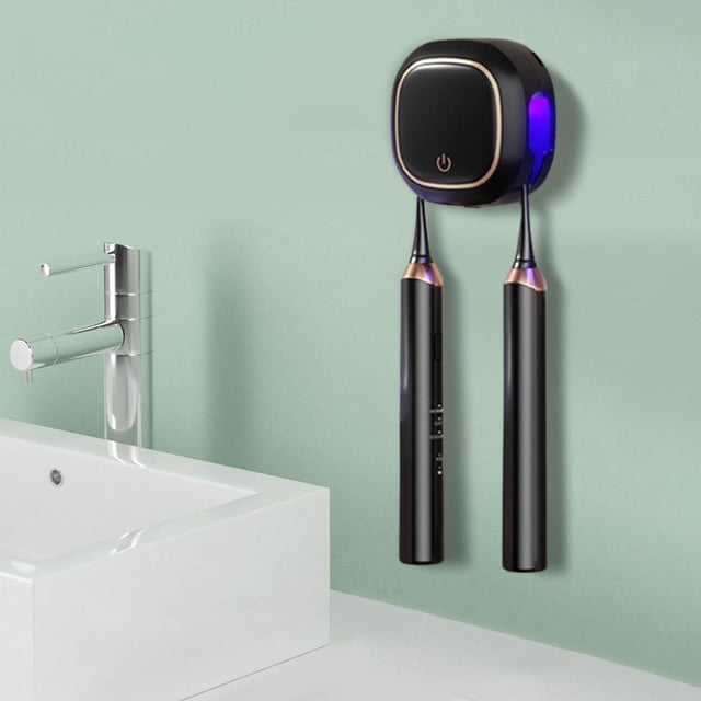 Toothbrush Cleaner,Toothbrush Cleaner Case Holder for Bathroom Home,Portable Wall Mount Toothbrush Holder Smart Rack,Rechargeable Toothbrush Holder Toothbrush Cover,Cleaning Hot Air Drying Wall