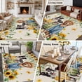 thumbnail image 5 of 5'x7' Area Rugs, Spring Dog Indoor Outdoor Area Rug for Living Room Bedroom, Sunflower Daisy Botanical Rustic Washable Bathroom Rugs Kitchen Floor Carpet Mats Home Decor Aesthetic, 5 of 8
