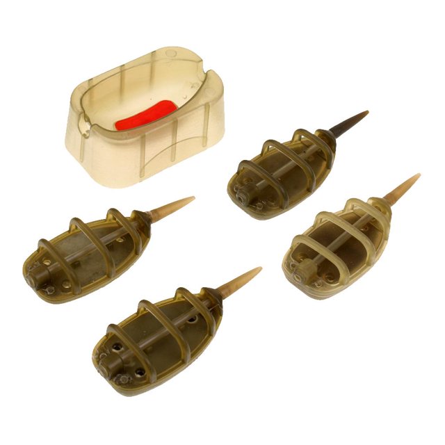 Almencla Carp Fishing Inline Method Feeders with Easy Release Rubber Mould, Coarse Carp