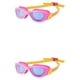 thumbnail image 2 of Sonducket Gafas de natación con correa ajustable: suaves y agradables a la piel que garantizan la seguridad Anillo hermético de alta azul rosa naranja 2piezas, 2 of 6