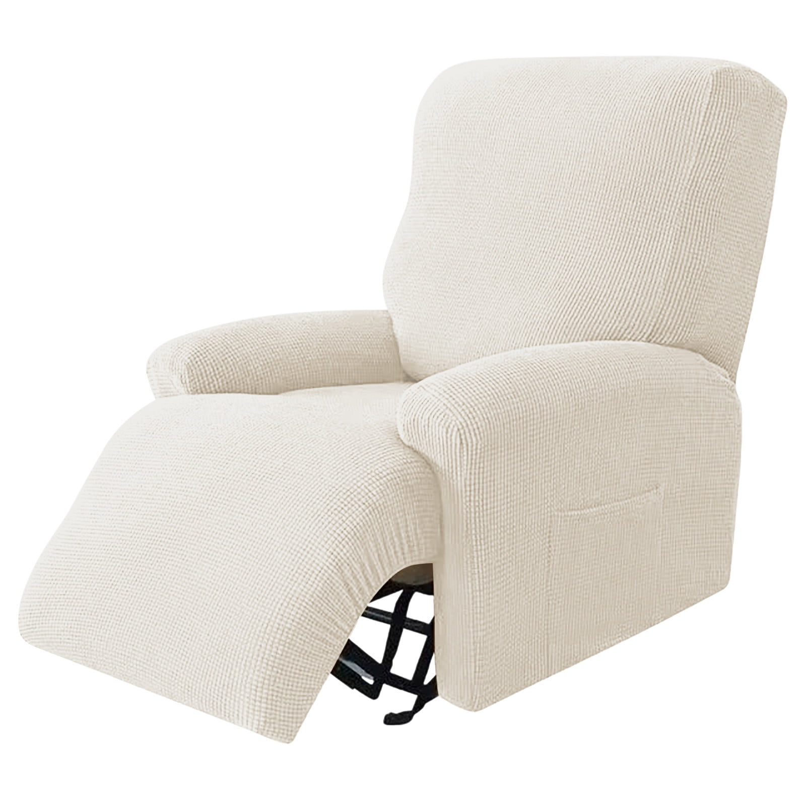 Dianli Thick Fleece Sofa Cover, Full Coverage Stretch Protector for Recliner or Couch, Pet and Kid Friendly, Non-Slip, Easy Care, All-Inclusive Design, Black/Gray/Coffee/Beige/Red Gift