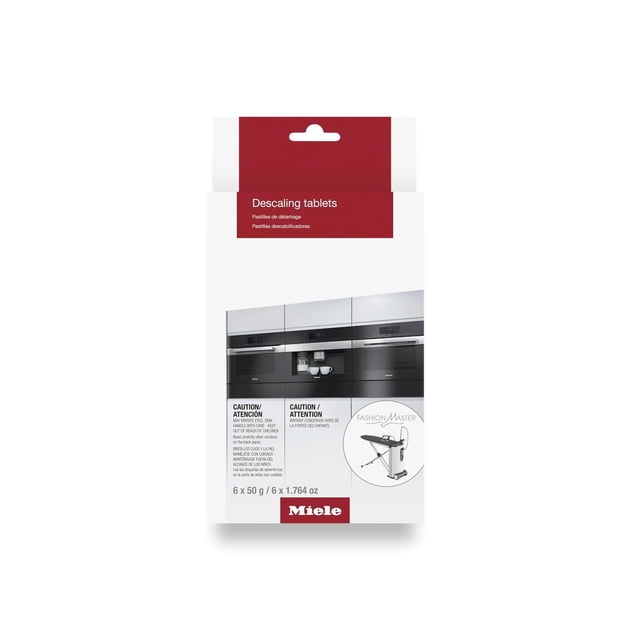 Miele Descaling Tablets for Coffee Machines, Steam Ovens, Ovens, Ranges, 6 count
