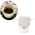 thumbnail image 2 of GUOOL Folding Coffee Dripper 1 to 2-Cups Easy to Clean Stainless Steel Paperless Coffee Maker Coffee Cone for Office Camping Travelling white with cup, 2 of 9