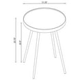 thumbnail image 2 of Pemberly Row Mid-Century Metal Round Mirror Top End Table Gold, 2 of 4