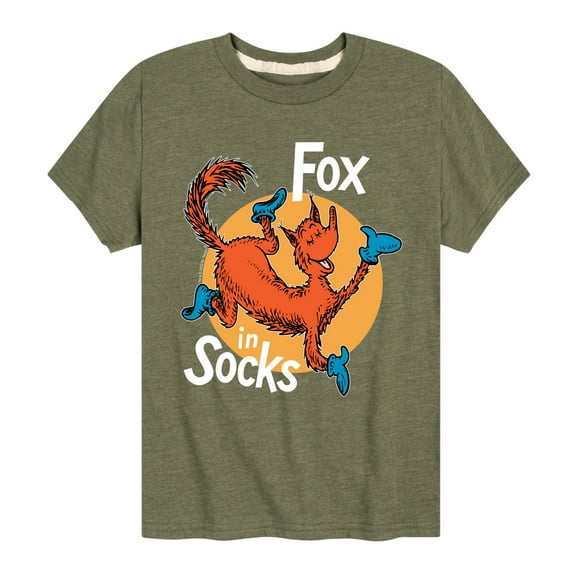 Dr. Seuss - Fox In Socks Jumping  - Toddler & Youth Short Sleeve Graphic T-Shirt