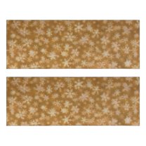 Kitchen Rugs Sets Of 2,Golden Christmas Snowflake Pattern Anti Fatigue Kitchen Mat Rugs Non Slip Washable,Decorative Kitchen Floor Mats for Kitchen,Sink,Laundry,17"X47"