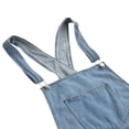 thumbnail image 5 of DYMADE Men's Solid Denim Overalls Loose Fit Suspender Rompers Denim Bib Pants, 5 of 5
