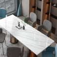 thumbnail image 6 of Rijanmt Glossy Marble Contact Paper Granite,Realistic Stone Peel and Stick Wall Paper Roll,Self Adhesive PVC Wall Sticker,Oil Proof,Waterproof,for Countertop Cabinet Bathroom Living Room Decor,White, 6 of 6