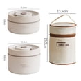 thumbnail image 4 of Caja De Almuerzo Fiambrera con asa oculta a prueba de fugas Bento Box de múltiples capas con bolsa (1S 1L Beige) Sywqhk Libre de BPA, 4 of 6
