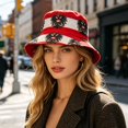 thumbnail image 6 of 2026 New National Flag Bucket Hat, Unisex Breathable Sun Protection Hat, Packable Wide Brim Fisherman Cap for Soccer Fans Outdoor Hiking Travel, 6 of 6