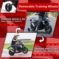 thumbnail image 6 of Licensed BMW G310 24V Electric Ride On Motorcycle for Kids with Inflatable Rubber Tires & Training Wheels, Quiet Brushless Driven Motors, Up to 12.5 mph, PU Leather Seat, Rear Braking, Red, 6 of 7