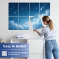 thumbnail image 5 of Classroom 8 Pack Art Acoustic Panels Sound Absorbing Dreamy Night Sky Stars Clouds Shooting Star Decorative Soundproof Wall Panels Self Adhesive for Nursery Kids Game Room 48"x32", 5 of 7