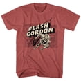 thumbnail image 1 of Flash Gordon 1930S Comic Strip Map Rocket Flash Vintage Style Adult T-Shirt Tee, 1 of 1