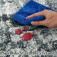 thumbnail image 2 of Yesurprise Xm-Abstract-Emotional Gray tone 2x6ft 100% Polyester Area Rugs, 1150Gsm, 350Gsm Velvet Weight, Pearl Velvet Washed Back Folding Printed Carpet, 2 of 8