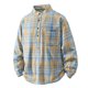 thumbnail image 4 of Ceisia Men Fashion Casual Printed Long Sleeve Turndown Collar Button Front Gift Daily Work Party Versatile Shirt Top, 4 of 7