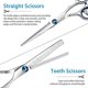 thumbnail image 4 of Juego profesional de tijeras de peluquería doradas con tijeras de entresacar y peine para uso en salones de belleza y en casa., 4 of 5