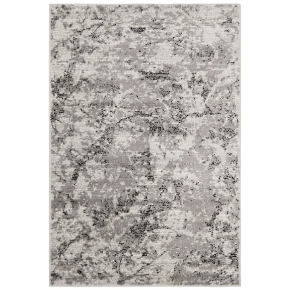 SAFAVIEH Skyler Joisse Distressed Area Rug, Grey/Ivory, 4' x 6'