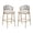 Maple | 30.25" Seat Height, variant on GZXS Set of 2 Outdoor Wicker Bar Stools with Seat Cushions, PE Rattan Patio Counter Chairs with Curved Back and Matte Gray Iron Frame, 26" Seat Height