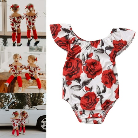 

Herrnalise Toddler Baby One-piece Printed Baby Girl Summer Style Romper Bag Fart Clothes